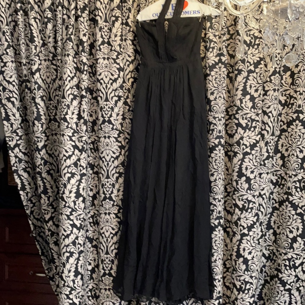 BCBG MAXAZRIA MINI DRESS WITH GOWN OVERLAY